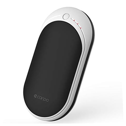 Hand Warmers Rechargeable, Hand Warmer Reusable 5200mAh Powerbank Portable Heater Battery Gifts for Men, Women, Kids - Black