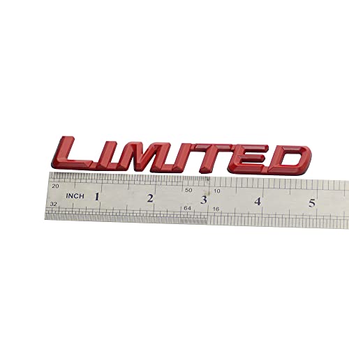Image of 2Pc Metal Limited Edition Luxury Sport Car Emblem Badge Trunk Decal Sticker (Red)