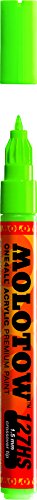 Molotow ONE4ALL Acrylic Paint Marker, 1.5mm, Neon Green Fluorescent, 1 Each (127.432)