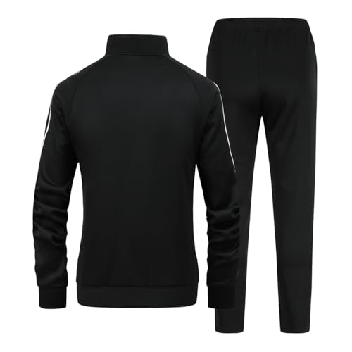 Women's 2 Pieces Athletic Tracksuit Full-Zip Workout Sweatsuit with Active Jackets and Pants3