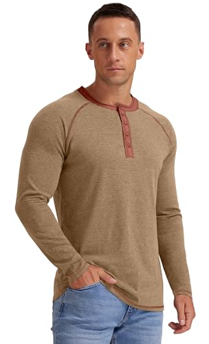 Image of Sailwind Mens Henley Long /Short Sleeve T-Shirt Cotton Casual Shirt