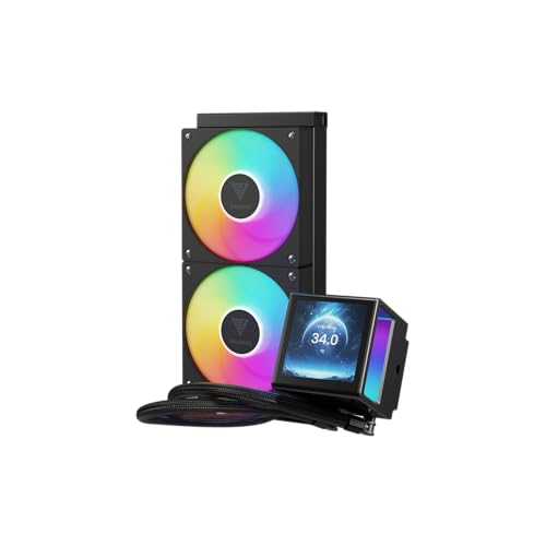 Image of Gamdias Chione P5-240 Black RGB Water Cooler with 3.4 inch 240mm IPS LCD Screen