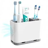 Zahnbürstenhalter 5 Slots für Badezimmer - Wandmontage oder Standfuß