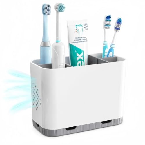 Image of 5 Slots Detachable Toothbrush Holder Set - for Bathroom Countertop