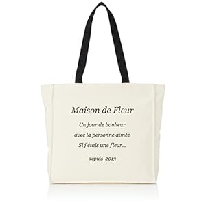 [メゾン ド フルール] トートバッグ EC限定バイカラーロゴ刺繍スクエアトートバッグ レディース 8S21F0J1600 アイボリー" 