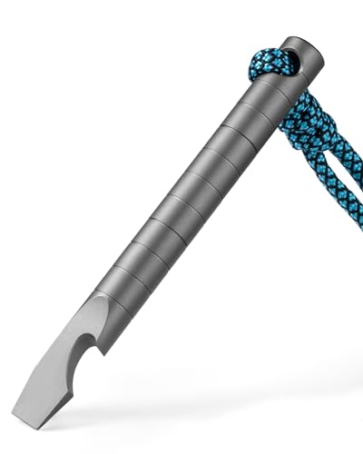 A sleek titanium multitool that pulls keychain duty as a pry bar, bottle opener, screwdriver, and ruler — zero bulk, all utility.