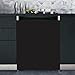 Black Kitchen Dishwasher Magnet Cover, Solid Color Dishwasher Door Cover Sheet, Vinyl Appliance Art Magnetic Sticker Fridge Panel Decal (Black, 23 x 26 Inches)
