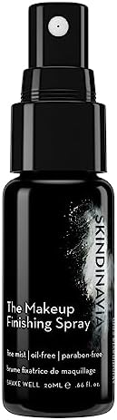 Skindinavia The Makeup Finishing Spray, Travel Size, Long-Lasting Up to 16+ Hours, Heat-Resistant & Waterproof, Fine Mist Finishing Spray for Makeup (0.66 Oz)