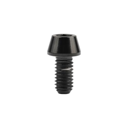 Image of Titanium Ti DIN912 M4 8 12 15 20mm Tapered Head Hex Bolts Bicycle Screws Pack of 6 (Black, M4x10mm)
