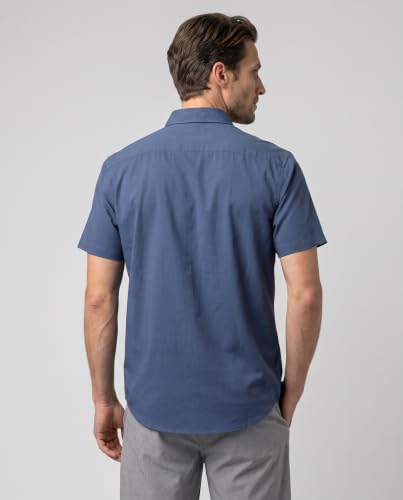 Image of Visive Mens Shirts Multi Packs Short Sleeve Button Down Dress Shirts Solid Color Big and Tall