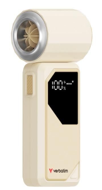 Ventilateur de poche Verbatim Cool'n'Go W129171228 AirJet Blanc et Argent