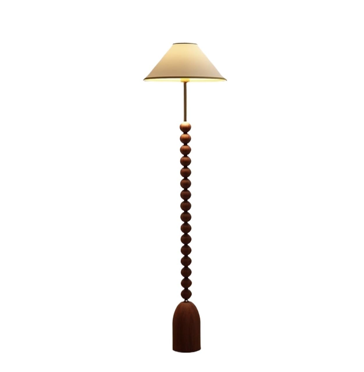 Retro Lámpara de Pie Lámpara De Pie Madera Vintage For Dormitorio, Estudio, Medieval Lámpara de Pie para Salón(Brown-B)
