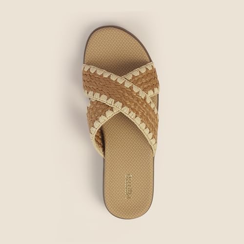 Image of Metro Women's Stylish Cross Strap Slides