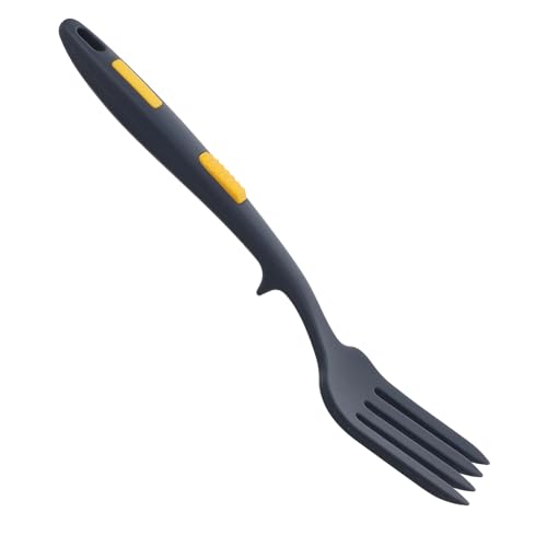 Garneck Ergonomic Kitchen Pasta Server Fork Large Silicone Fork for Cooking Salad Mixing Spaghetti Eating