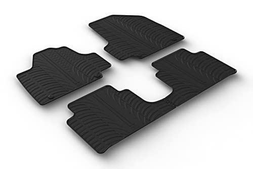 AROBA GL0422 Design Gummi Fußmatten kompatibel mit Hyundai Ioniq 5 ab BJ. 07.2021 erhöhter Rand 4...