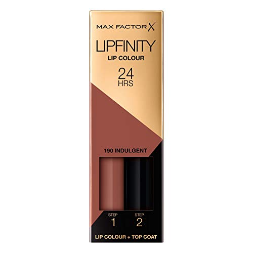 Max Factor Lipfinity Lipstick for Women, # 190 Indulgent, 0.14 Ounce
