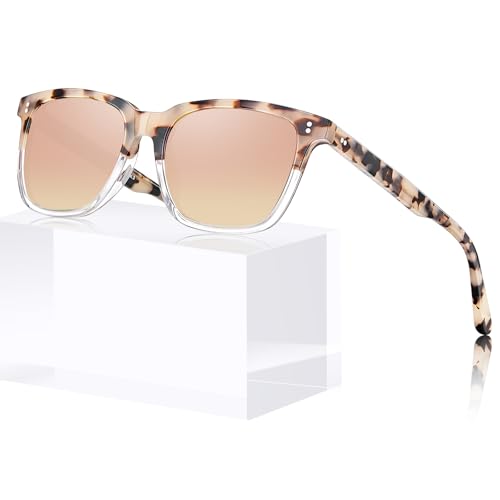 CARFIA Pink Tortoise Polarized Sunglasses — Small/Medium Frame