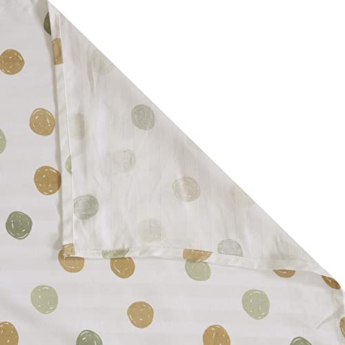 Image of Swayam Mercerized Pure Cotton King Fitted Bedsheet with 2 Pillow Covers | 250 TC Soft Breathable Bed Sheet | Geometric Printed | Size 72 x 78 x 10 inch | Comfortable & Durable for Bedroom - Off-White