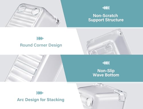 Kootek 9 Pcs Drawer Organizer Set, 4-Size Bathroom Vanity Trays Makeup Desk Dividers Versatile Storage Bins Clear Plastic Container for Dresser, Bedroom, Kitchen, Office