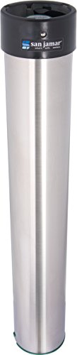 San Jamar Elevator Vertical Surface Mount Cup Dispenser 6-10 Oz. for Restaurants, Dining Halls, and Fast Food, Stainless Steel, 23.75 Inches, Silver
