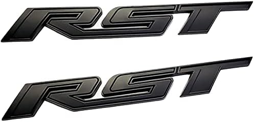 1Pcs RST Tailgate Emblem Badge Letter Inserts Replacement for 2019 2020 2021 Silverado 1500 Tahoe Yukon SUV 4x4 (Black) image 3