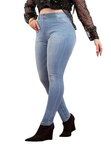 Image of Miss Chase A+ Women's Wide-Leg High Rise Regular Length Stretchable Denim Jeans