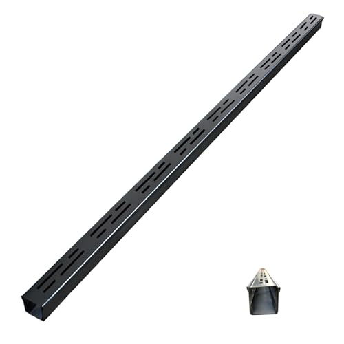 WUCIOA Edelstahl-Rinnenablauf Schwarz 100cm