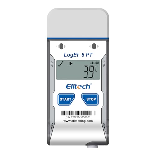 Image of Elitech Dry Ice Temperature Data Logger, USB PDF Single-Use Cold Chain Monitor -121～122℉, 16000 Points 30 Days Shadow Data No Software Needed for Medical Lab Vaccine Cold Storage Transport LogEt6PT