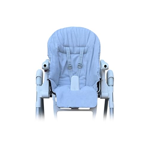 Housse Chaise Haute pour Bébé, Housse de rechange pour coussin d'assise Peg Perego, Prima Pappa, Zero 3 100% Coton Couleur Gris