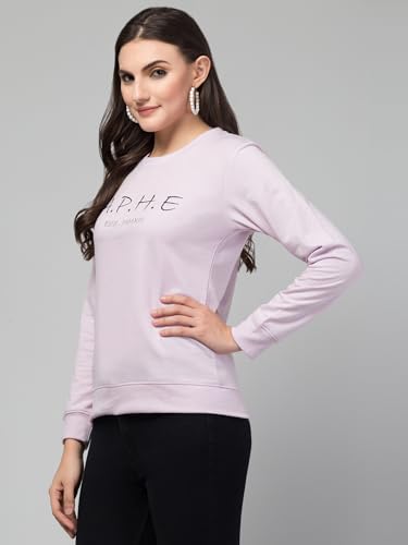 Image of Woman's Full Sleeve Round Neck Fleece Sweatshirt