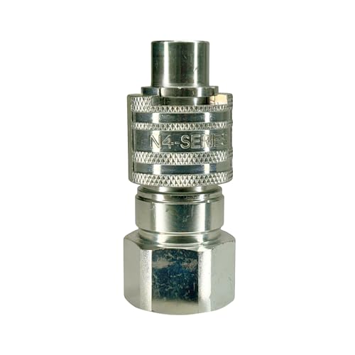 Genuine Dixon N4F6 Dix‑Lock® N‑Series Bowes Interchange Female Threaded Plug, Steel, 1/2" Body, 3/4" NPTF Threads, 500 PSI