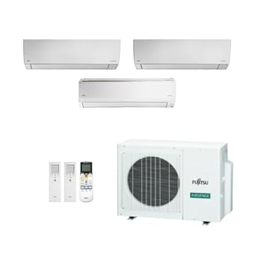 Ar-Condicionado Multi Split Inverter Fujitsu 23.000 (2x Evap HW 9.000 + 1x Evap HW 18.000) Quente/Frio 220V