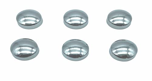 Lot de 6 cache-vis pour vis de calibre 6 à 8 - Type ferme à clipser, Argenté., Taille unique, Moderne
