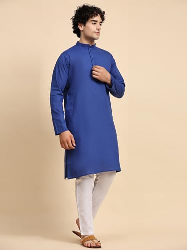Image of SKAVIJ Men's Casual Kurta Pajama Set Regular Fit Traditional Dress Yoga Outfit