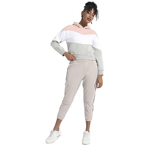 Image of Campus Sutra Women Cotton Hooded Neck Sweatshirt