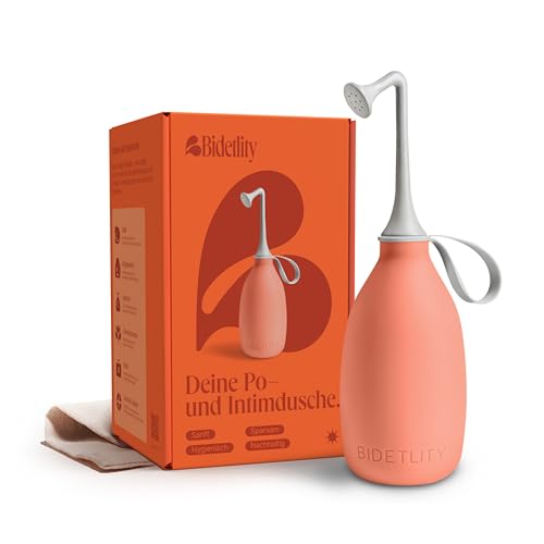 Bidetlity Podusche 3.0 – Nachhaltige Intimdusche & Reisebidet, BPA-frei, ersetzt Feuchttücher, spart Papier, inkl. Reisetasche
