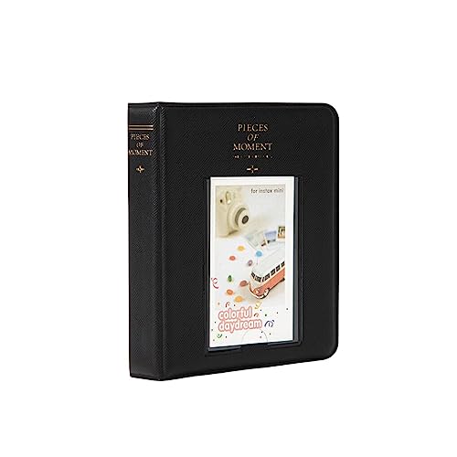 Allayu Colección de álbumes de fotos, almacenamiento de imágenes, página de inserción, libro, fotos artísticas, organizador, soporte para entradas, accesorio de coleccionista, Negro