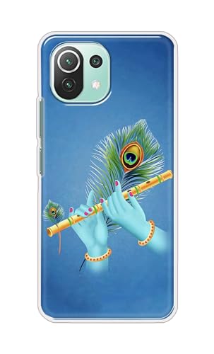 Image of PRINTFIDAA Plastic Printed Hard Back Cover Case For Mi 11 Lite | Mi 11 Lite Ne 5G Back Cover (Flute In Krishna Hands) -112, Multi
