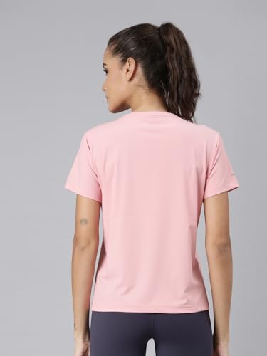 Image of XTEP Comprehensive Training Series, Superior Comfort, Graphic Pattern, Crew Neck, Short Sleeve, Slim Fit, Polyamide & Elastane, Training T-Shirt for Women