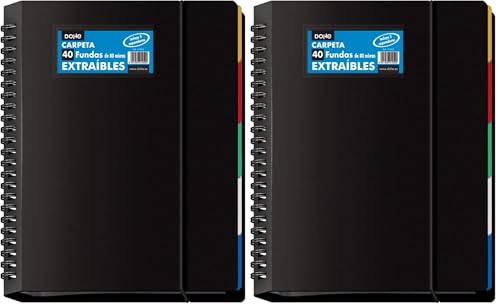 Classeur Dohe A4 modulable avec pochettes amovibles et intercalaires de couleurs x2
