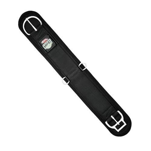 Weaver Equine Weaver Leather Smart Felt-Lined Horse Cinch Roll Snug Stainless Steel Buckle Felt Lined Horse Girth with Poly Webbing 5.25 Wide