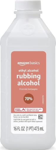 Amazon Basics 70% Ethyl Rubbing Alcohol First Aid Antiseptic for Cuts, Scrapes and Burns, Unscented...