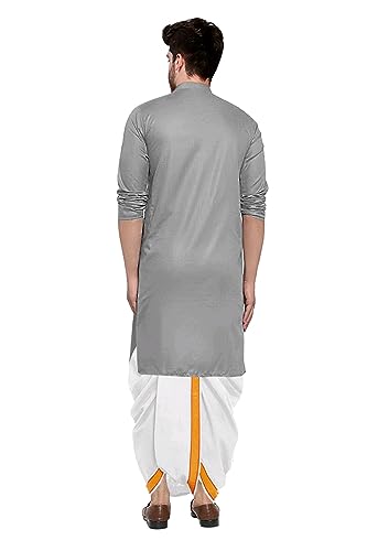 Image of Trustous Kurta Dhoti set for Mens (mahraj dhoti with kurta plain and classis look)