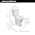American Standard Cadet 3 Right Height Round Front Flowise Two-Piece High Efficiency Toilet with 12-Inch Rough-In, White White