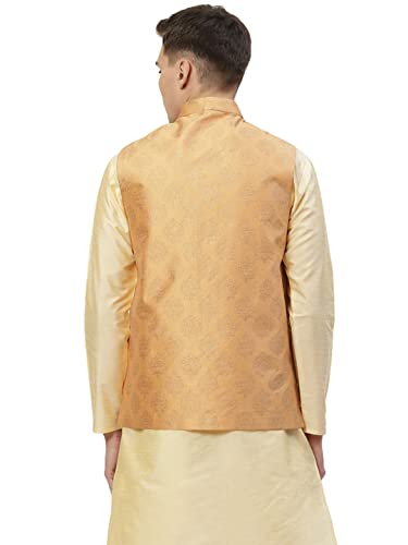 Image of Jompers Men's Woven Design Nehru Jacket.
