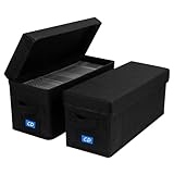 BOATISLE Caja de almacenamiento para CD, color negro