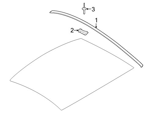 Genuine Ford 5R3Z-6351728-AAA Roof Side Trim Molding