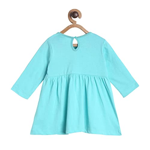 Image of miniklub Girls Blue & White Pure Cotton Dress
