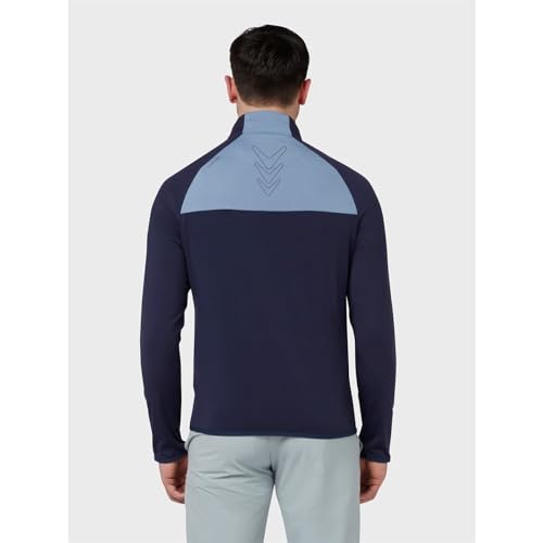 Callaway Golf Mens 1/4 Zip Chev Print Sweater - Peacoat - M - Image 4