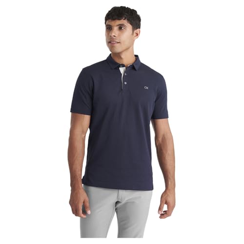 Calvin Klein Mens Uni Golf Polo Shirt - Navy - M